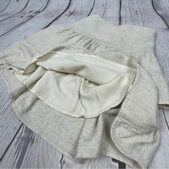 ABERCROMBIE & FITCH linen blend tiered mini skirt NWT, size XS - Picture 7 of 15